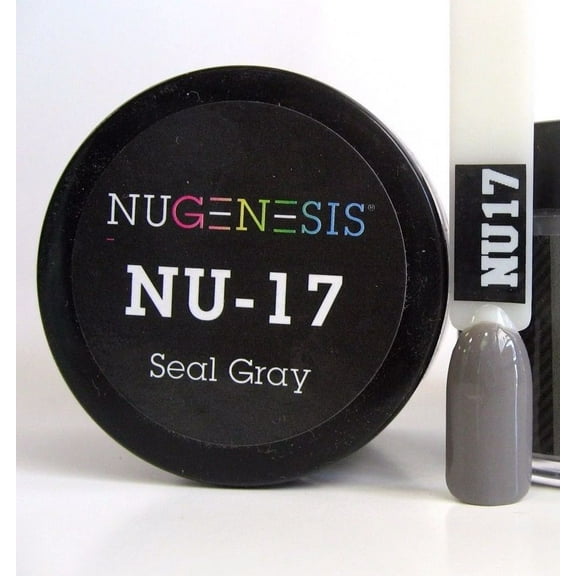 NUGENESIS Nail Color Dip Dipping Powder 1oz/jar - NU17 Seal Gray