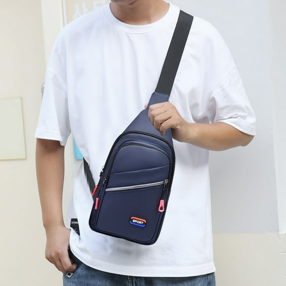 Men's Waterproofing Nylon Chest Bag - Stylish Front Pack - Large Capacity Multi-Layer Bag
