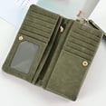 thumbnail image 4 of Women Vegan Leather Wallet Long Bifold Clutch Wallet for Women with Zipper Coin Pocket Purse, 4 of 6