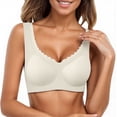 thumbnail image 1 of Sujetador suave sin costuras para mujer: chaleco fino, sujeción para pechos grandes, copa semirrígida, sin aros, transpirable, espalda lisa, corrector de postura, ropa informal para yoga, 1 of 4