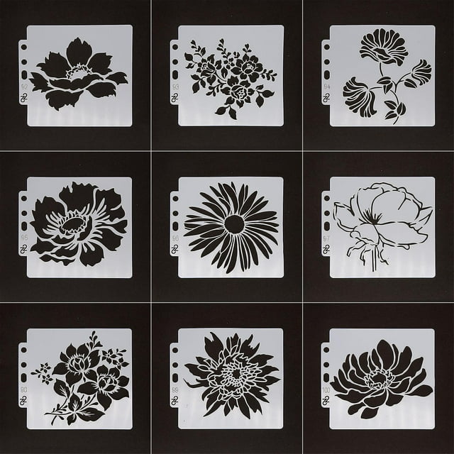 Pochoirs à Fleurs Modèle Peinture Scrapbooking Estampage en Relief