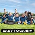 thumbnail image 2 of RUNBOW 9x5 ft Portable Kids Soccer Goal for Backyard Adult Junior Large Practice Soccer Net with Carry Bag (9x5FT, 1 Pack, Black), 2 of 7