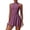 Purple, variant on PISONIC Womens Tennis Golf Dress with Built-in Bra Shorts Zipper Slim Fit A-line Hem Skirt Athletic Dresses with Pockets
