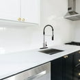 thumbnail image 3 of Westbrass KS18A-2062 21" Commercial Style Kitchen Faucet with Dual Function Open Coil Pull Down Sprayer and 1-Lever Handle, Stainless Steel/Matte Black, 3 of 15