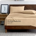 thumbnail image 4 of Bare Home Flannel Sheet Set - 100% Cotton - Deep Pocket - King, Heathered Oatmeal, 4-Pieces, 4 of 7