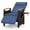 Mix Brown, Navy, variant on Gymax Patio Rattan Lounge Chair PE Wicker Recliner Chair w/ Adjustable Backrest & Footrest Navy