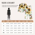 thumbnail image 6 of Kll Sunflowers Leaves And Birds Print Women'S Long Sleeve Pajamas With Pants Sleepwear Loungewear 2 Set-X-Large, 6 of 9