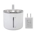 thumbnail image 1 of 2.6L Stainless Steel Cat Water Fountain Automatic Cycle Easy To Clean Quiet Dog Water Dispenser US Plug 100‑240V, 1 of 1