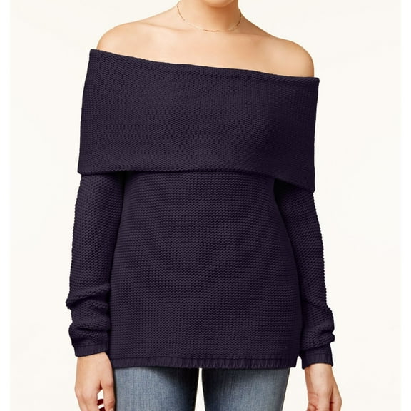 Freshman Womens OTS Pullover Knit Sweater, Purple, Juniors, X-Large