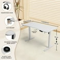 thumbnail image 4 of LSAMA Standing Desk, Whole Piece, with Electric Standing Desk, 55 x 24 Inches, White, 4 of 8