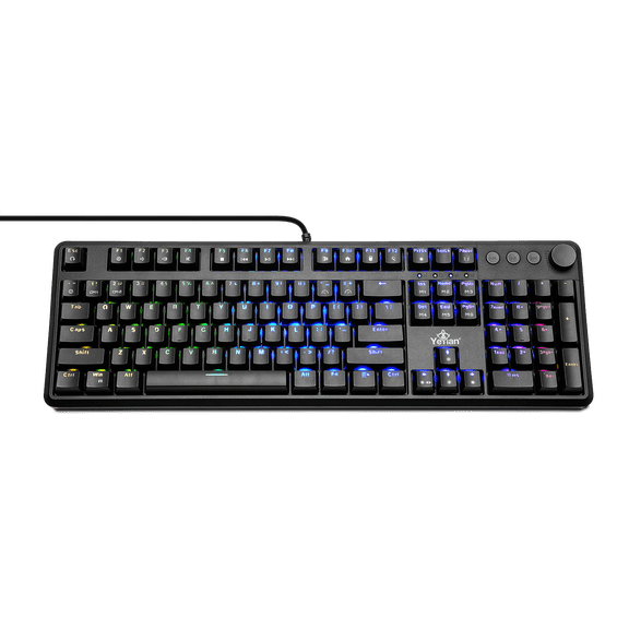 YEYIAN Asward Series 3000 TKL Mechanical Gaming Keyboard – Outemu Blue Switches, RGB Backlit, 104 Keys, Anti-Ghosting. YTM-28208B-EN
