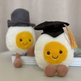thumbnail image 5 of Lindo huevo cocido de graduación, juguete de peluche, huevo divertido, huevo escalfado, muñeca, regalo de boda para niños, jc, mismo estilo, 5 of 5