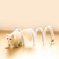 thumbnail image 4 of Cat Tunnel Toy, Collapsible Kitten Tunnel Mouse Interactive  for Indoor Blue,Yellow, 4 of 7