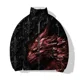 thumbnail image 3 of Nueva chaqueta de invierno de algodón para hombre, chaqueta estampada moderna con perro de fuego de tres cabezas y tigre, ropa para hombre, abrigos, parka, frío, 3 of 5
