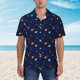thumbnail image 2 of Balery Space Galaxy Camisas hawaianas de manga corta para hombre, camisas playeras de corte holgado, camisas de vacaciones con botones,Medium, 2 of 7