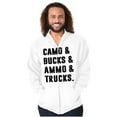 thumbnail image 4 of Camo Bucks Trucks Cute Hunter Son Men's Big & Tall Graphic Zip Up Hoodie Brisco Brands 5X, 4 of 5