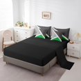 thumbnail image 3 of YST Green And Gray Bed In A Bag 7-Piece, Geometric Triangle Bedding Set, Twin Size, 3 of 5