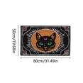 thumbnail image 3 of Vintage Black Cat Crescent Coir Doormat Halloween Decorations, Weather Resistant Non Slip Mat for Front Porch Witch Gothic Home Decor, 3 of 8
