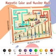 thumbnail image 2 of sixwipe Magnetic Color and Number Maze, Wooden Puzzle Activity Board, Kids Toys for 3+ Year Old, Learning Educational Matching Travel Toys for Toddlers Kids Preschoolers Boys Girls, 2 of 7