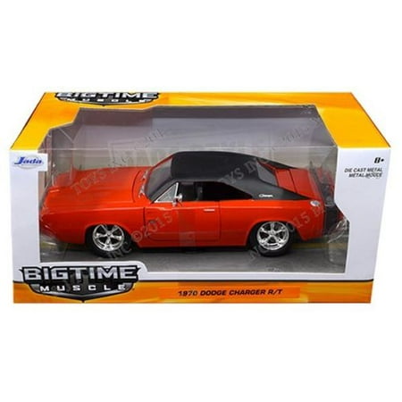 JADA 1:24 W/B BIG TIME MUSCLE - 1970 DODGE CHARGER R/T DIECAST CAR (Best Muscle Cars Of All Time)