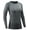 21# 1 Pack:Gray, variant on Womens Compression T Shirt Yoga Athletic Dry Fit Long Sleeve,Black,US Size 2XL