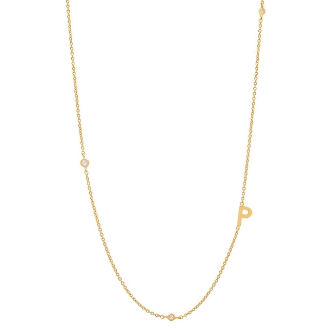 Collar con letras para mujer, plata de ley S925, cadena de clavícula lisa, joyería de moda con temperamento