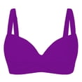 thumbnail image 4 of Baqcunre Bras for Women, Women Underwire Bikini Top Swim Top Bra Padded Swimsuit Tops 2025 Bathing Suit Tops, Women's Swimwear 1PC Purple L, 4 of 4