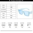 thumbnail image 4 of Lunettes à Moins de 5 $ Noires pour Femmes, Lunettes de Soleil en Gelée Rétro Simples Ovales Carrées, Lunettes de Soleil Filet Rouges, 4 of 4