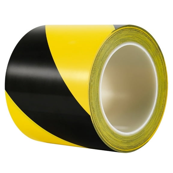 Yellow Black Safety Barrier Tape 5cmX33m Warning Tape for Marking Hazard Zones
