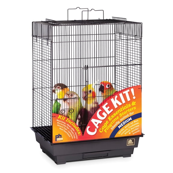 Prevue Pet Products Playtop Bird Cage Kit - Black 91351