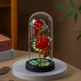 thumbnail image 4 of BKER Cadeau de Saint-Valentin Rose en Feuille d'Or, Veilleuse Fleur Simulée, 4 of 5