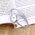 thumbnail image 2 of Reloj analógico para mujer, correa de aleación, estilo abierto, cuarzo, correa de aleación, Números romanos con esfera blanca. Ecomeon no, 2 of 5