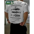 thumbnail image 2 of Whichone Men's 100% Cotton T-shirt Fish of the ocean Print Stylish Daiyly Wear Sizes S-2XL, 2 of 5