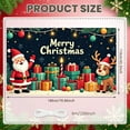 thumbnail image 2 of Santa Claus Christmas Banner Reindeer Xmas Display Gift Boxes Christmas Balls Holiday Backdrop for Christmas Party Holiday Celebration Indoor Decoration, 2 of 9