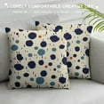thumbnail image 3 of COMIO Navy Blue Cream Throw Pillow Covers Polka Dot Throw Pillows Outdoor Boho Design Brush Strokes Decorative Pillowcase Square Cushion Cover Pillow Case for Home Sofa Couch Bed, 3 of 5
