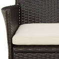 thumbnail image 5 of vidaXL 5 Piece Garden Bistro Set with Cushions Brown Poly Rattan, 5 of 5