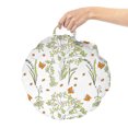 thumbnail image 2 of Spring Round Floor Cushion with Handle, Butterflies Flying Flower Field Shabby Seasonal Flourish Pastel Petals, Pillow for Living Room & Dorms, 18" Round, Pale Green Dark Orange, by Ambesonne, 2 of 4