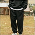 thumbnail image 1 of LSLJS Men's Sport Pants Solid Elastic Waist Trousers Tracksuit Pants with Pockets, 1 of 5