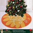 thumbnail image 6 of GZHJMY Thanksgiving Tree Skirt Orange Turkey Xmas Tree Skirt Floor Door Round Mat Decorations for Holiday Party Home Christmas Day Ornaments, 35.4", 6 of 6