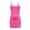 Hot Pink, variant on WDDDD Women‘s Athletic Dress with Built-in Shorts Sleeveless Spaghetti Strap Tennis Workout Hot Pink XXXXL