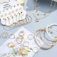 thumbnail image 3 of Set de joyería NEWITIN de 49 piezas chapado en oro con collar, pulsera y anillo, 3 of 7
