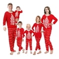 thumbnail image 1 of Pyjamas de Noël Rayés Rouges et Blancs pour Famille, Vêtements de Nuit pour Enfants, Pyjamas pour Famille, Vêtements de Maison pour Couples, 1 of 5