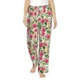 thumbnail image 2 of Picia Rose Flowers Womens Soft Woven Cotton Elastic Waistband Sleep Pajama Pant Lounge Sleep Pant With Pockets And Drawstring-Medium, 2 of 9