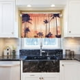 thumbnail image 6 of Coolnut Palm Tree Kitchen Curtains UV Protected Tier Curtains 2 Panels Kitchen Tiers Half Window Curtains for Guest Room Bathroom Laundry Room Basement, 24 x 27 Inch Home Decor, 6 of 7