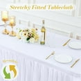 thumbnail image 3 of LShunze 6ft White Tulle Table Skirt for Rectangle Tables or Round Tables Tutu Table Skirt White Ruffle Table Cloths for Wedding Bridal Shower Birthday Party Decorations, 3 of 8