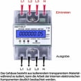 thumbnail image 4 of Medidor eléctrico digital de 5-80 A, consumo de energía: 220/380 V, CA, trifásico, 4 cables, KWh, LCD, medidor intermedio para sistemas., 4 of 5