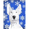 thumbnail image 1 of Carolines Treasures SC9604GF Bull Terrier Bleu Flocon de Neige Drapeau d'Hiver Taille du Jardin, 1 of 3