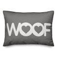 thumbnail image 2 of Creative Products Woof Hearts 14x20 Spun Poly Pillow, 2 of 3