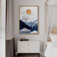 thumbnail image 3 of IDEA4WALL Framed Print Canvas Wall Art Navy Blue Winter Mountain Range Landscape Print Nature Wilderness Illustrations Decorative Bohemian Multicolor Modern for Bedroom - 16"x24" Natural, 3 of 5