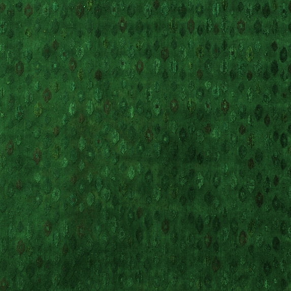 Ahgly Company Indoor Square Abstract Green Modern Area Rugs, 8' Square